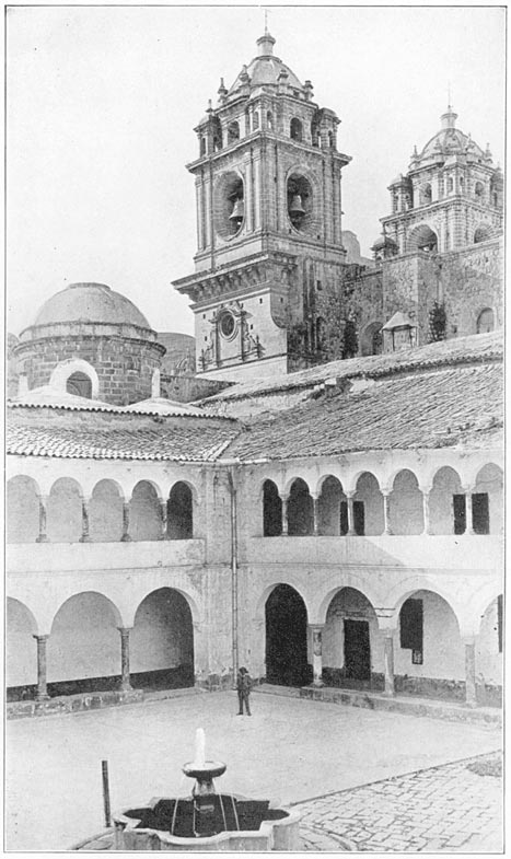 Towers of Jesuit Church With Cloisters and Tennis Court of University, Cuzco