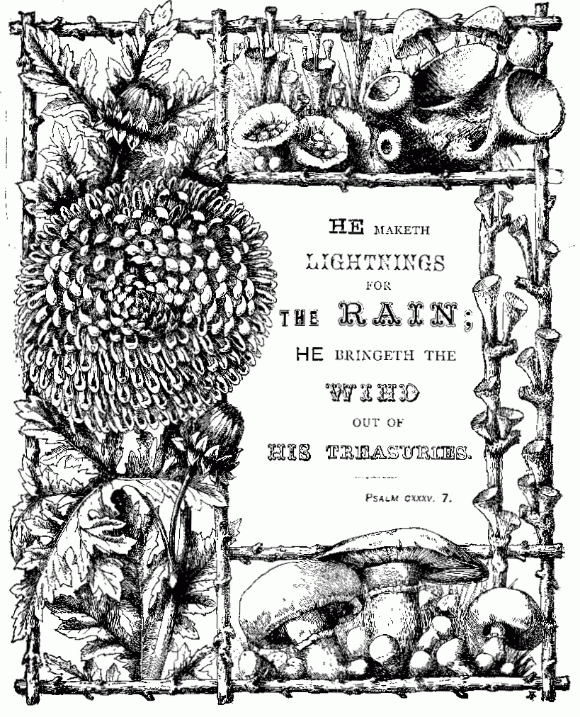 He Maketh Lightnings
For the Rain; he Bringeth The
Wind out of his Treasuries.
