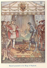 Bayard presented to the King of England.