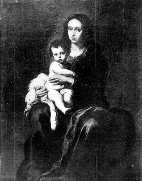 MADONNA AND CHILD. MURILLO (SPANISH: BORN 1618?; DIED 1682).