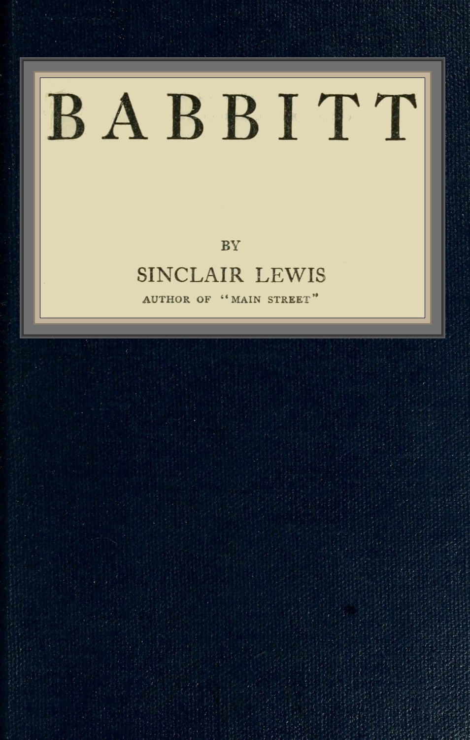 The Project Gutenberg eBook of Babbitt, by Sinclair Lewis. photo