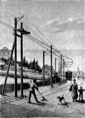  FIG. 1.—THE ELECTRIC RAILWAY, FRANKFORT, GERMANY.