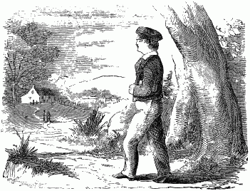 A young man on his way to school.
