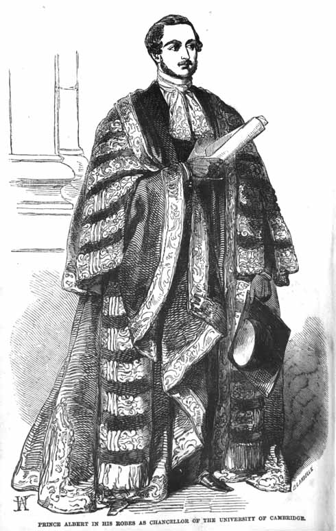 Prince Albert in His Robes As Chancellor of the University of Cambridge.