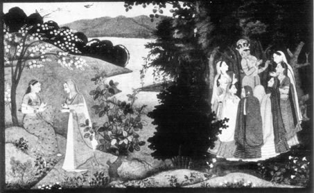 Krishna playing on the Flute