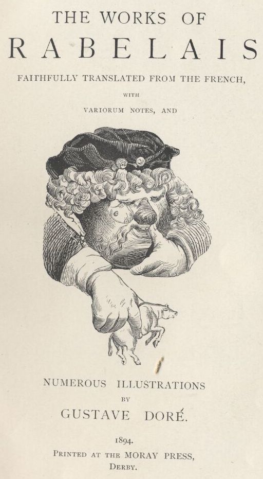 Rabelais Gargantua and Pantagruel, Five Volumes, Complete picture