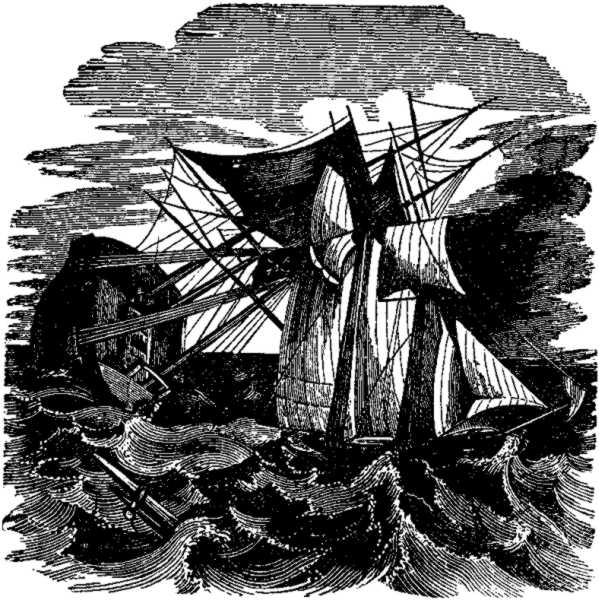 A Piratical Vessel destroying a Merchant Ship
