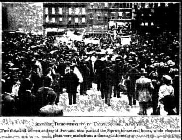 SUFFRAGE DEMONSTRATION IN UNION SQUARE, NEW YORK
