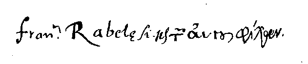Rabelais hand-writing