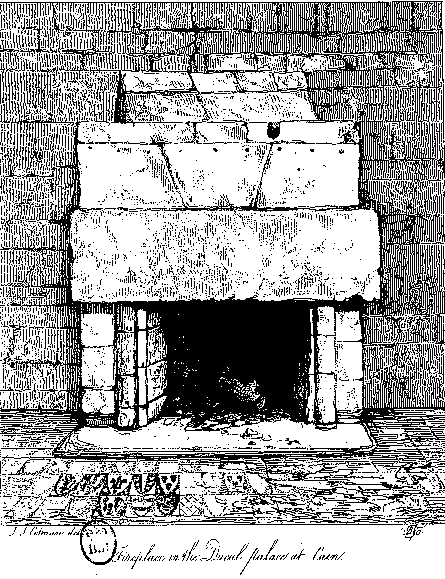 Fireplace in the Conqueror's Palace, at Caen