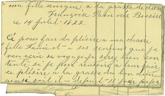 PART OF FRANÇOIS'S FIRST PAGE.