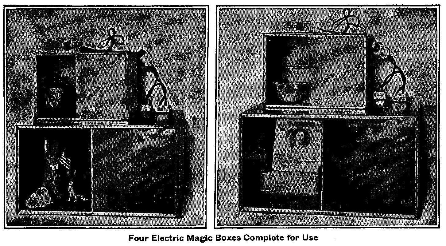 Four Electric Magic Boxes Complete for Use 