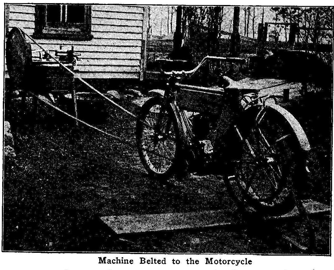 Machine Belted to the Motorcycle
