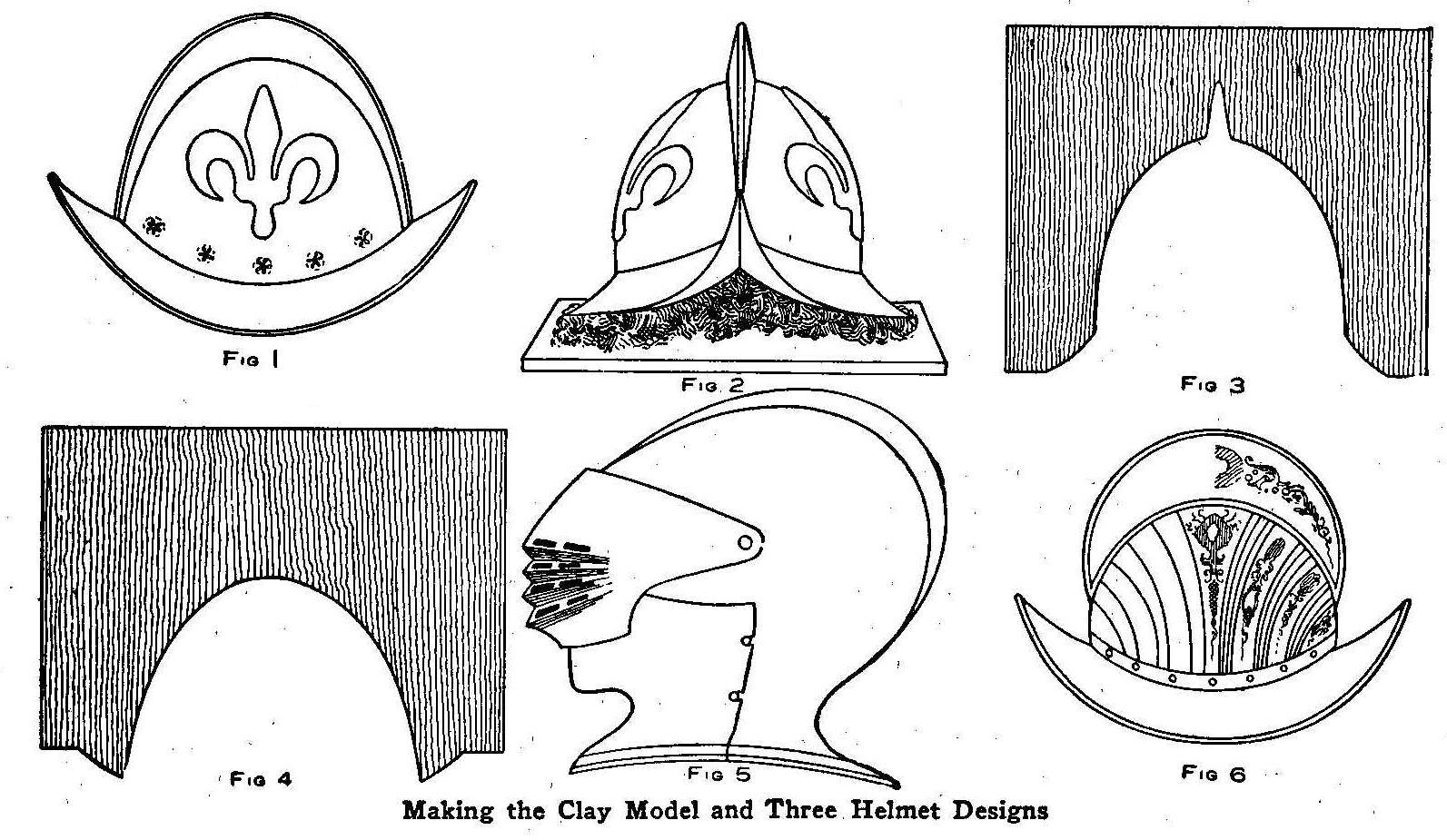 Making the Clay Model and Three. Helmet Designs