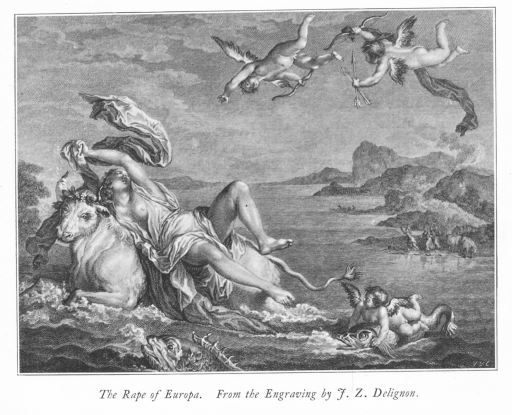 The Rape of Europa. From the Engraving by J.Z. Delignon.