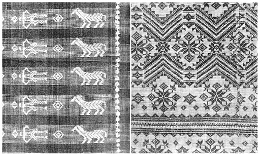 Blankets Showing Designs.