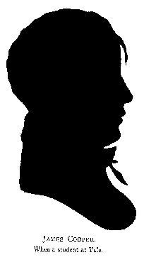 SILHOUETTE OF JAMES COOPER WHEN A STUDENT AT YALE.