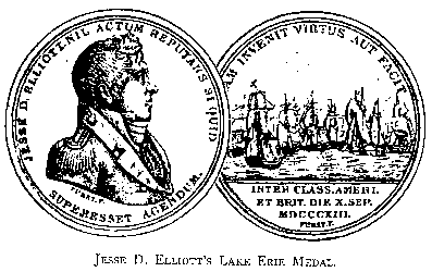 JESSE D. ELLIOTT'S LAKE ERIE MEDAL.