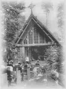 Morning Service at the 'Chapel of the Transfiguration', Tahoe Tavern