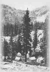 'Cluster of Tents, Glen Alpine Springs