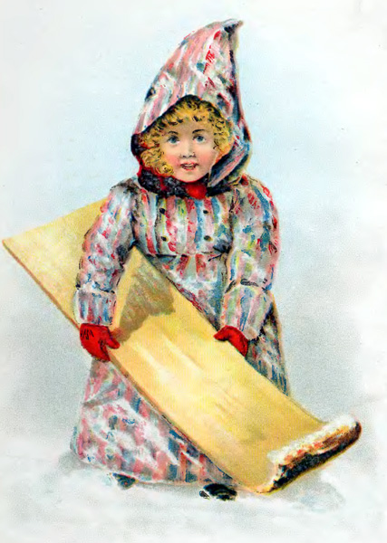 girl with sled