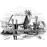Hawaiian Temple, from a Russian engraving