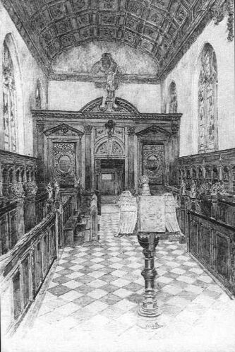 Plate XII. Lincoln College : The Chapel Interior