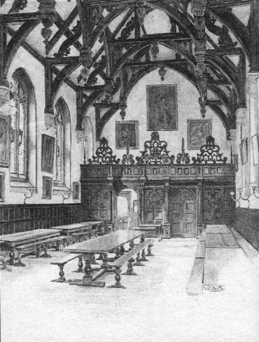 Plate XXIII. Wadham College : The Hall Interior