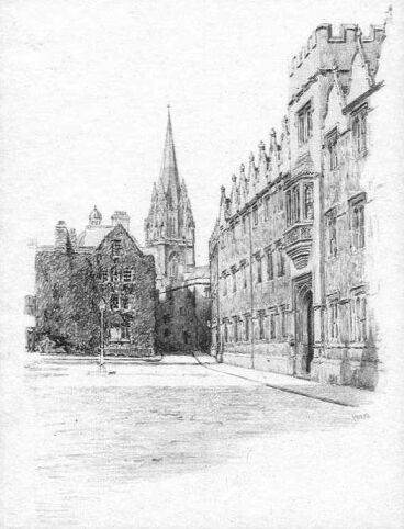 Plate VIII. Oriel College and St. Mary's Church
