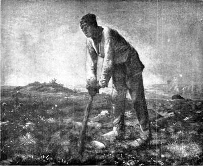 PEASANT REPOSING. FROM A PAINTING BY JEAN FRANCOIS MILLET, EXHIBITED IN THE SALON OF 1863.