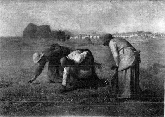 THE GLEANERS. FROM A PAINTING IN THE LOUVRE, BY JEAN FRANÇOIS MILLET, EXHIBITED IN THE SALON OF 1857.