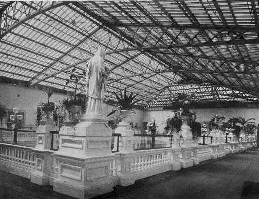 "The Gallery Among the Huge Vases of Palms and
Creepers."