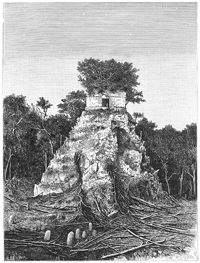 Tempel vau Tikal.
