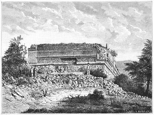 Ru&iuml;ne van een paleis te Uxmal.