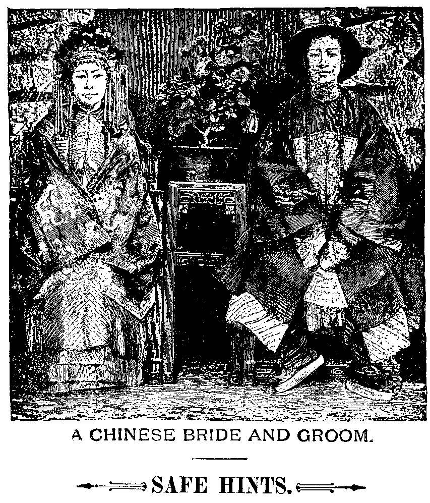 A CHINESE BRIDE AND GROOM.