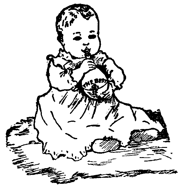Line Drawing of an Infant