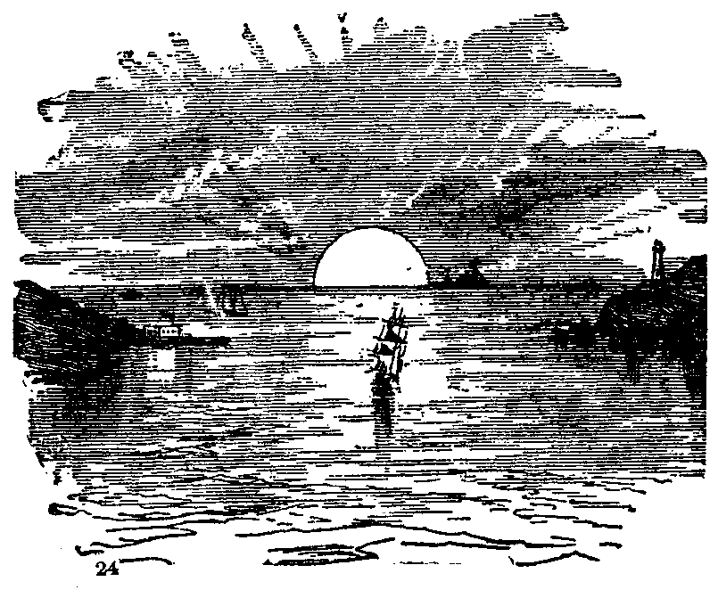 Line Drawing of a Sunset