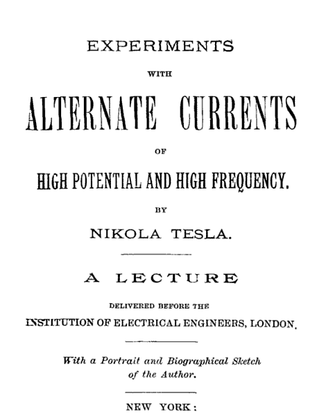 Tesla Experiments Cover of The Experimenter Nikola Tesla Sizes /& Styles NWT