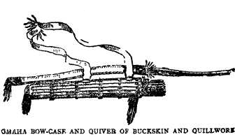 Omaha Bow Case and Quiver of Buckskin and Quillwork