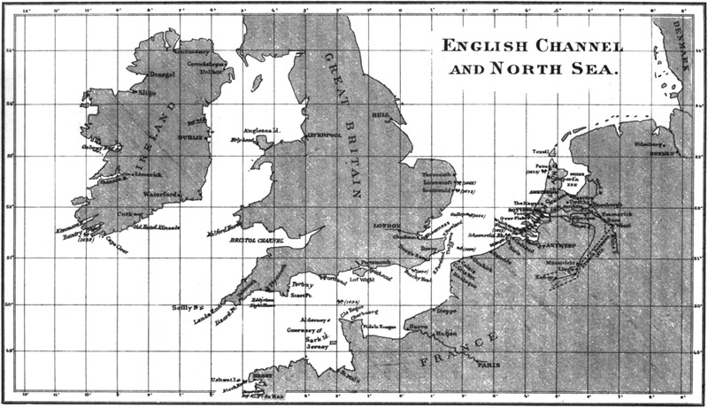 English Channel and North Sea.