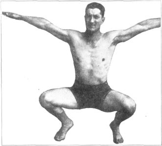FIG. 16.—"CROUCH," SHOWING ERECT POSITION OF BODY AND
BACK