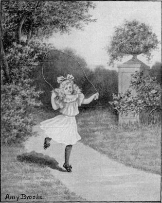 Down the path came a lovely little girl swinging a skipping-rope