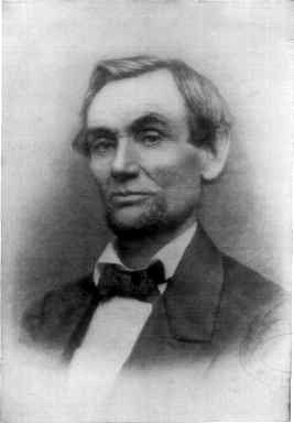 LINCOLN EARLY IN 1861.—PROBABLY THE EARLIEST PORTRAIT SHOWING HIM WITH A BEARD.