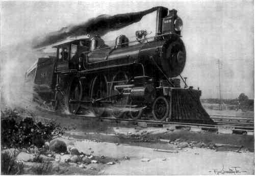 THE TEN-WHEEL ENGINE 564, WITH WHICH ENGINEER TUNKEY MADE THE RUN FROM ERIE TO BUFFALO, ATTAINING A SPEED OF 92.3 MILES AN HOUR.