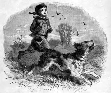 This is a boy and his dog.