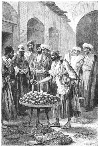Een fruithandelaar te Ispahan.