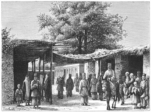 Ingang van den bazar te Shiraz.