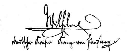 Kaiser's signature published in book sanctioned by him.
is the writing of an extremely erratic and nervous man.
