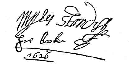 Capt. Myles Standish's signature.