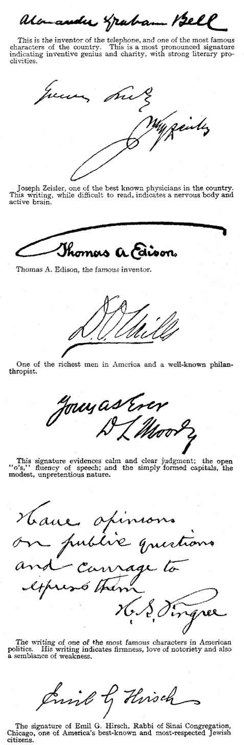AUTOGRAPHS OF SOME WELL-KNOWN MEN.